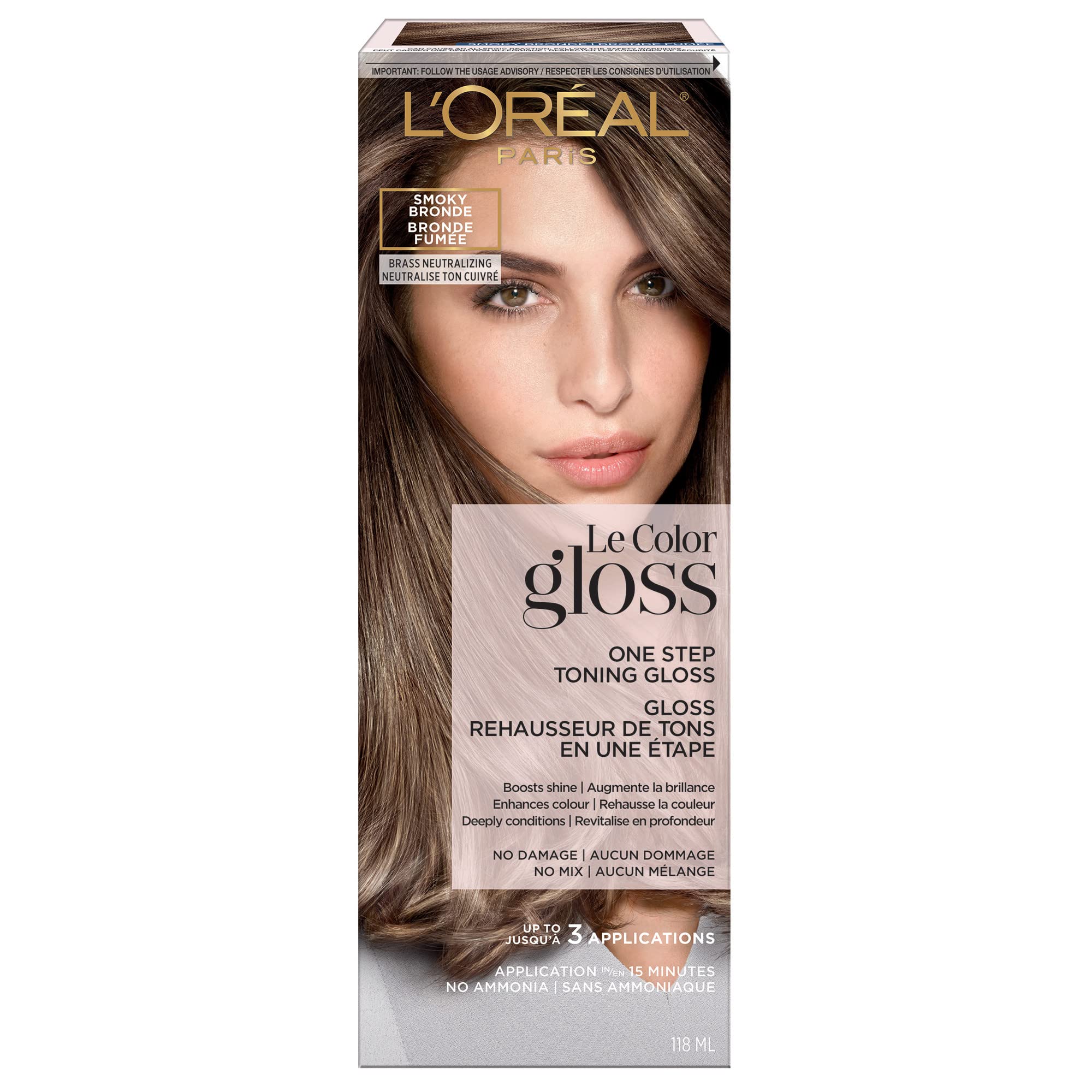 L'Oreal Paris Le Color Gloss tones hair in shower for nourished, salon-like shine.
