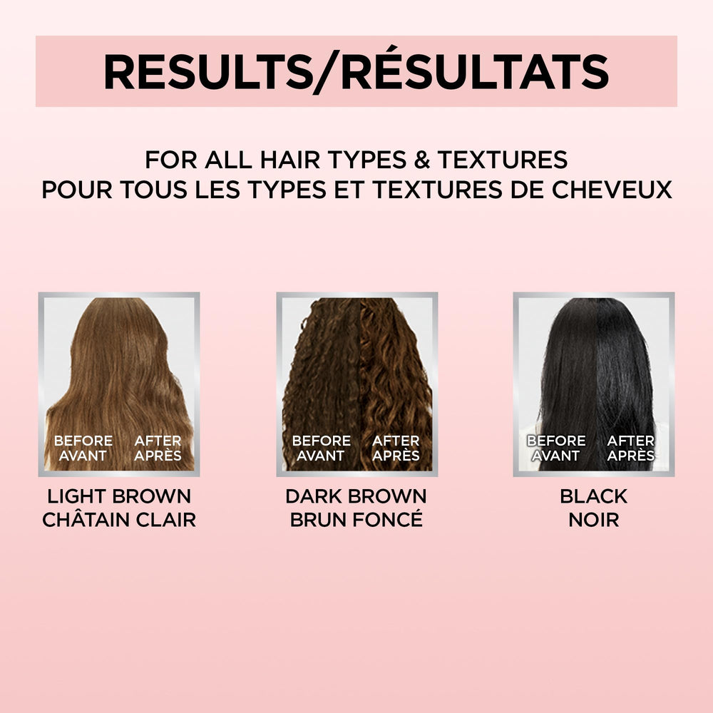 In-shower application of Le Color One Step Toning Gloss; no mixing, simple 15-minute process.
