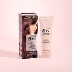 In-shower application of L’Oréal Paris Le Color One Step Toning Hair Gloss auburn