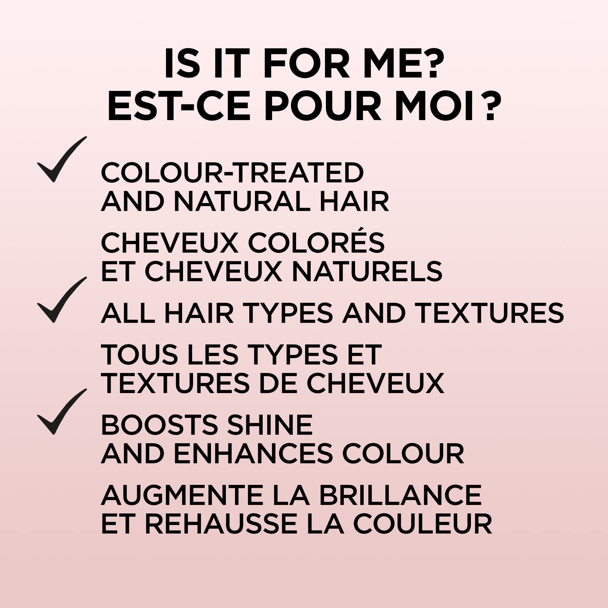 L'Oreal Paris Le Color One Step Toning Hair Gloss vegan conditioning base nourishes while toning.