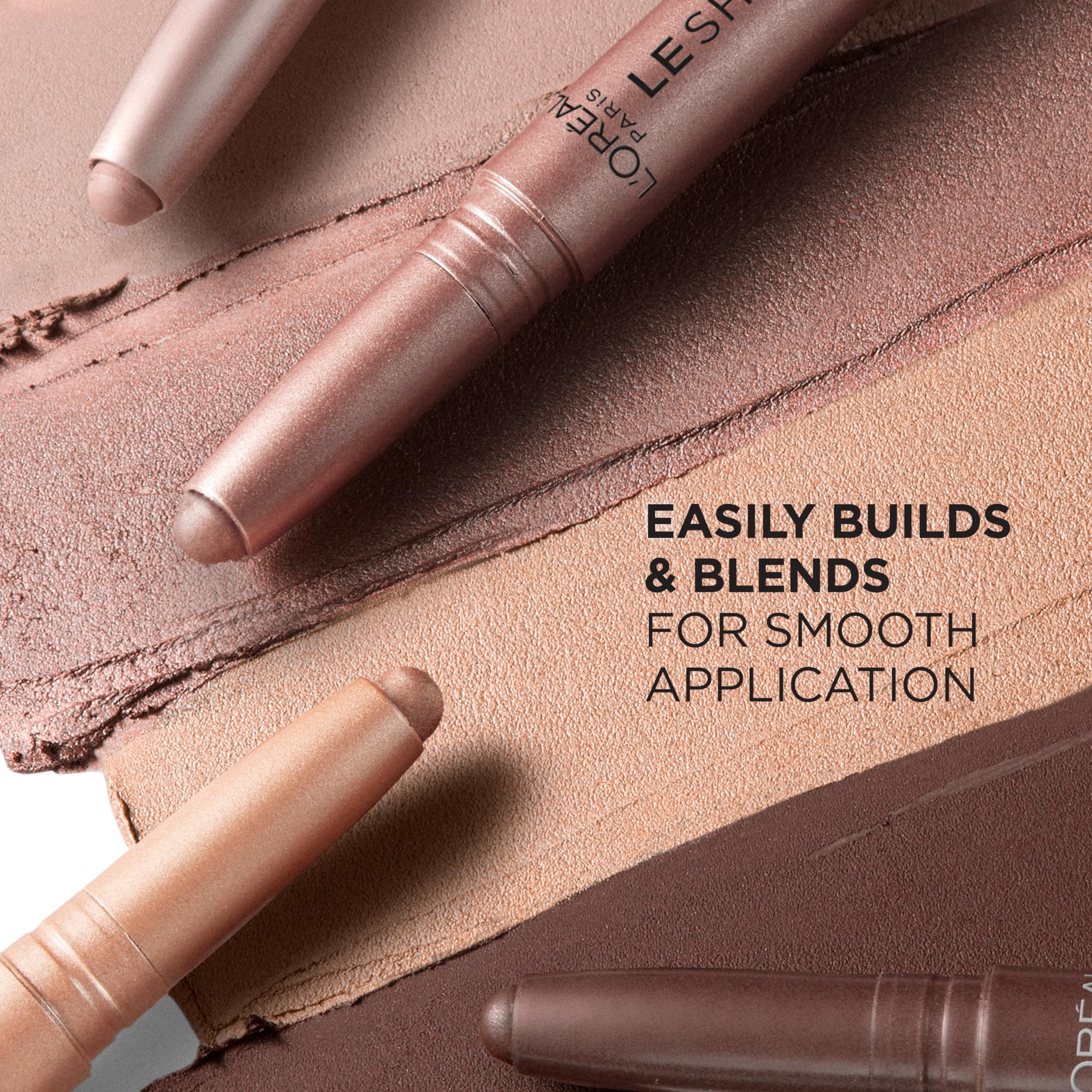 L'Oréal Paris Le Shadow Stick – Textura cremosa facilita mezclar colores.