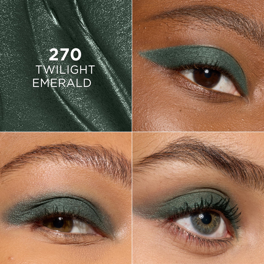 L'Oreal Paris Le Shadow Stick Twilight Emerald matte finish defines eye contours.