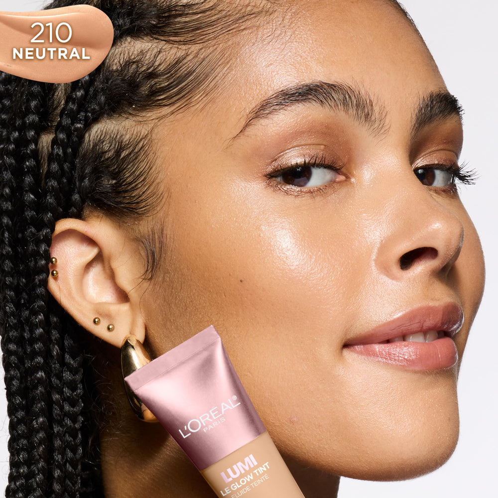 L'Oreal Paris Lumi Le Glow Tint pearls creating a soft-lit glow.