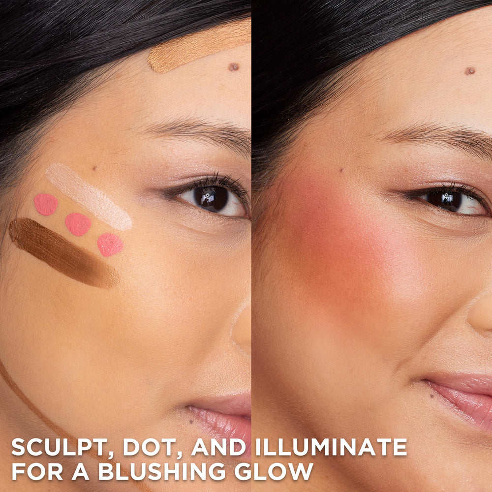 L'Oreal Paris Lumi Le Liquid Blush acabado mate suave: textura ligera para uso diario.