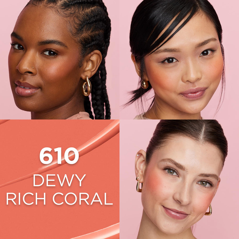L'Oreal Paris Lumi Le Liquid Blush pinky nude creates a soft, versatile cheek tint