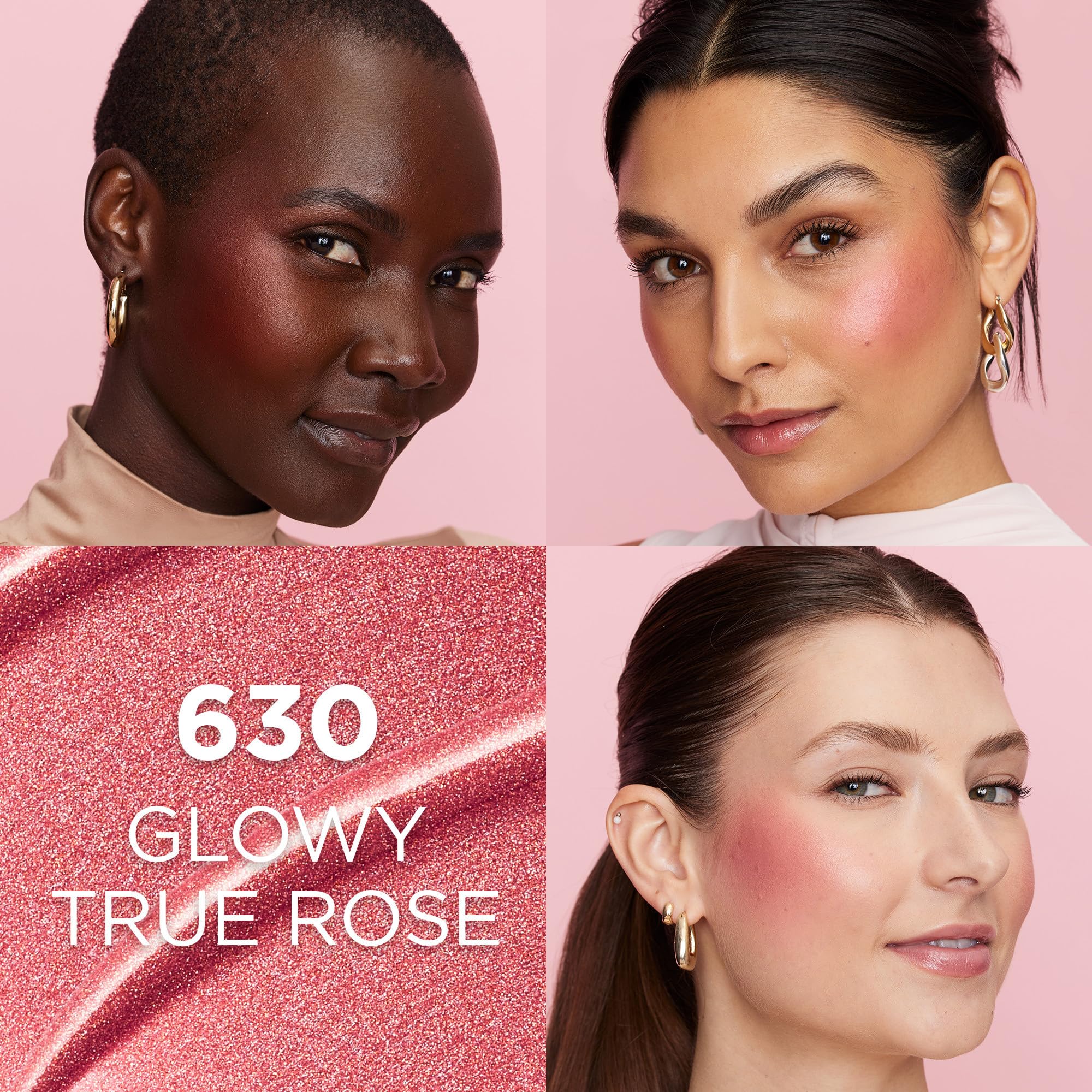 L'Oreal Paris Lumi Le Liquid Blush rubor líquido rosa suave para un look natural.