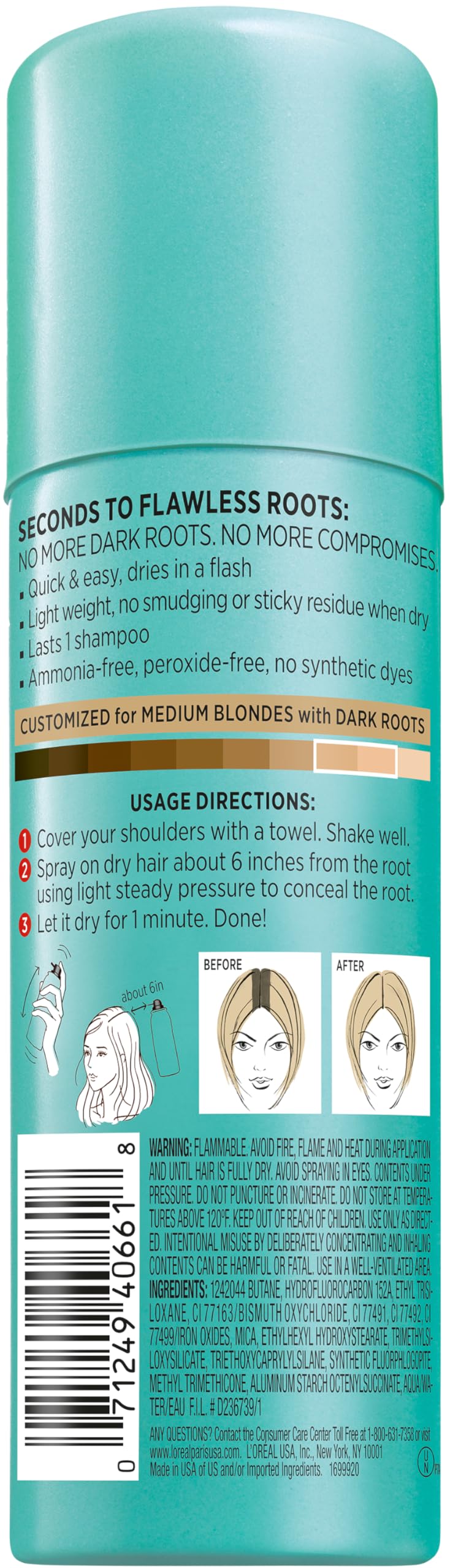 L'Oreal Paris Magic Root Cover Up helps maintain blonde tone at home.