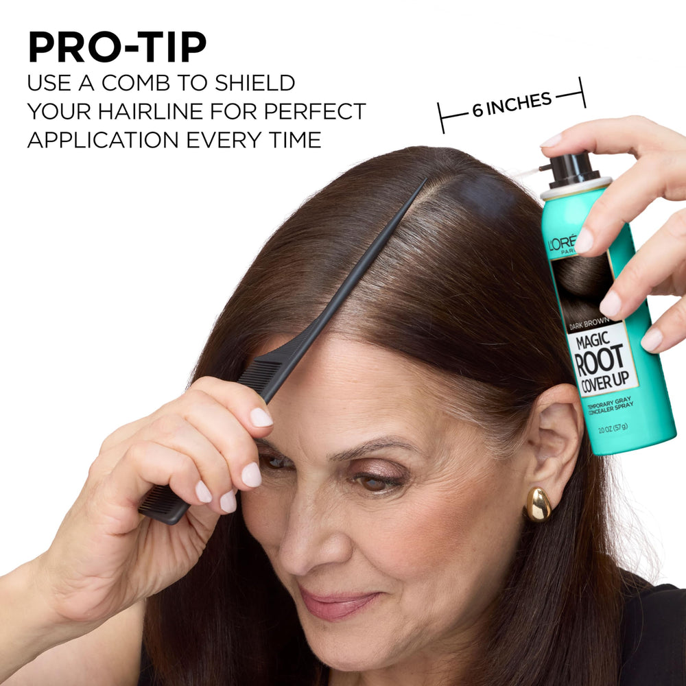 L'Oreal Paris Magic Root Cover Up lasts until the next shampoo wash.
