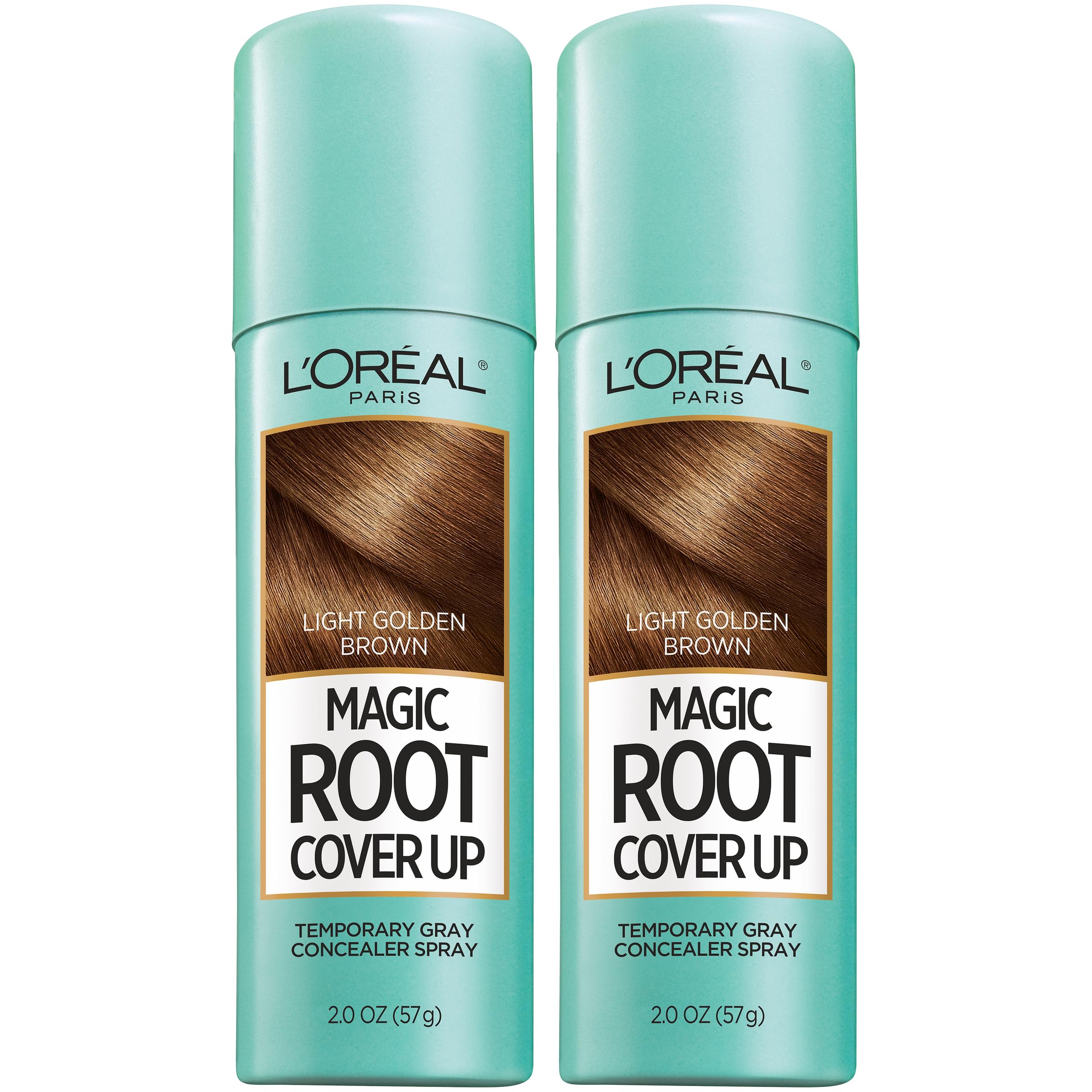 L'Oreal Paris Magic Root Cover Up spray conceals gray roots quickly with a residue-free finish.