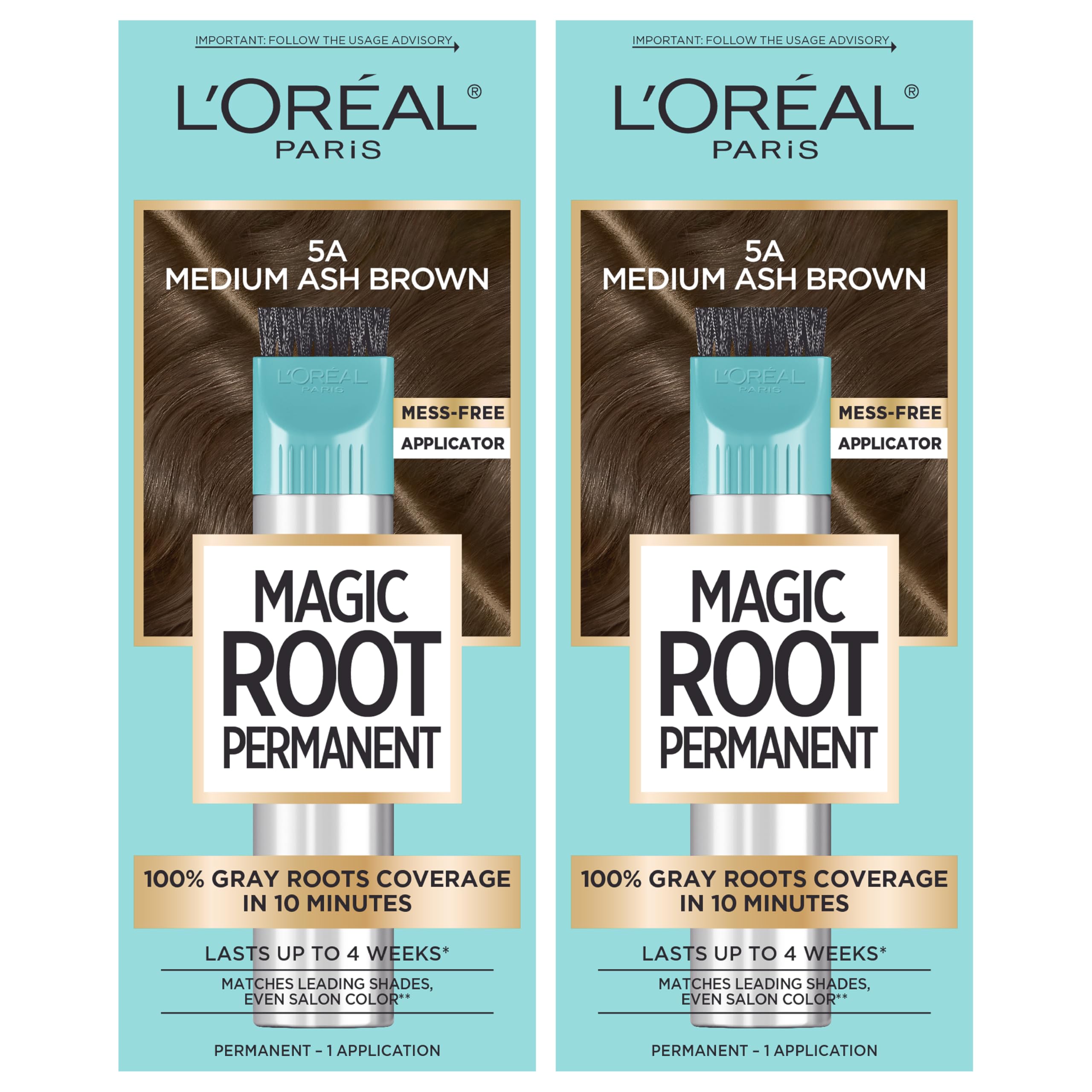 L’Oréal Paris Magic Root Permanent 10-Minute Color Kit shown for easy root touch-up.