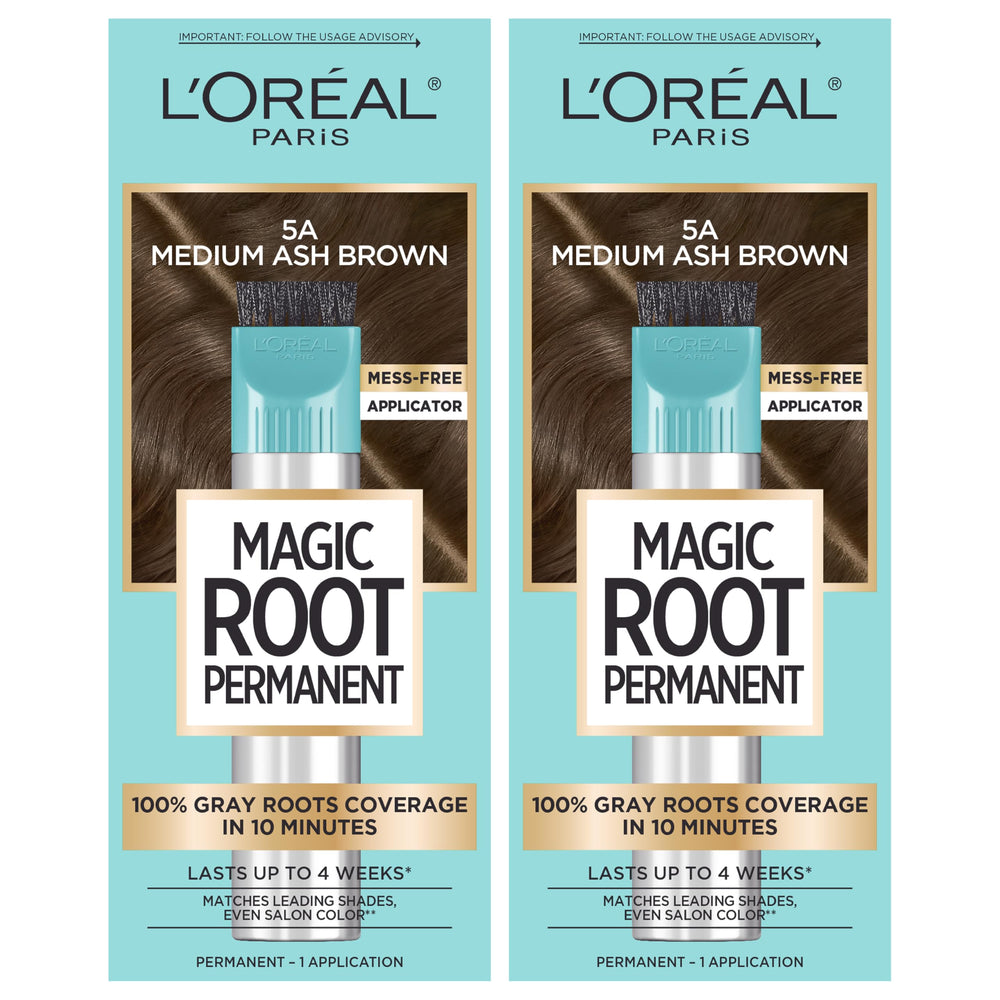 L’Oréal Paris Magic Root Permanent 10-Minute Color Kit shown for easy root touch-up.