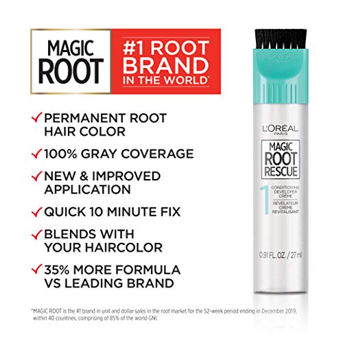 Magic Root color palette display shows shades from jet black to light golden brown