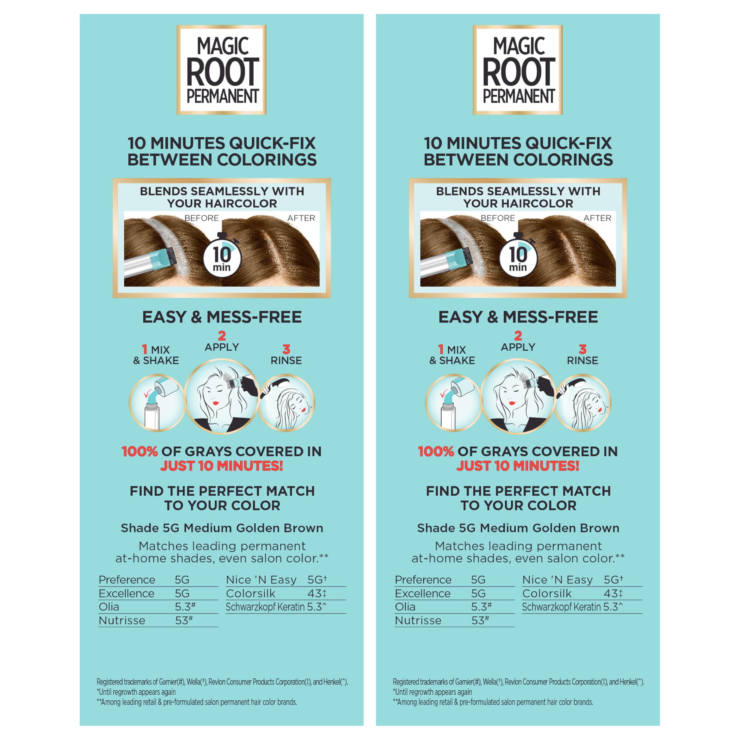 L’Oréal Paris Magic Root Permanent packaging may vary, includes two color packs.