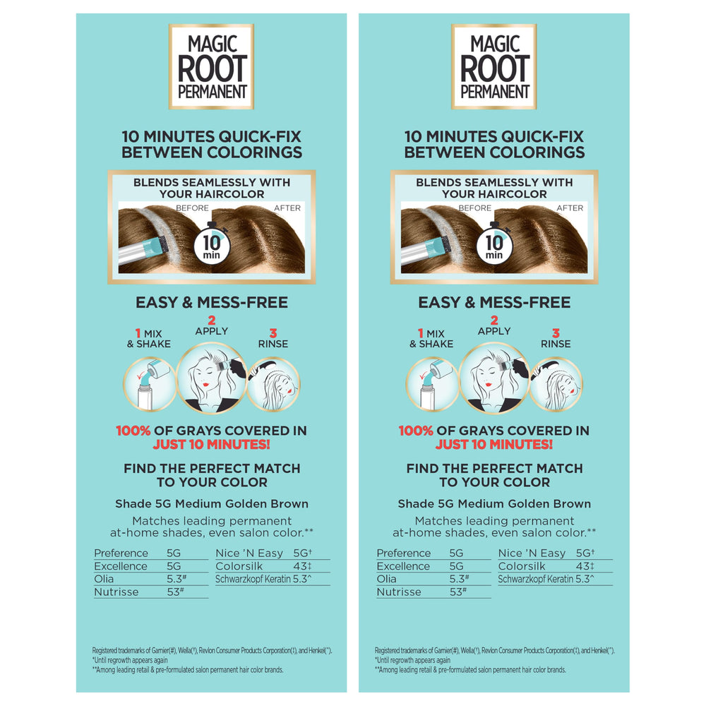 L’Oréal Paris Magic Root Permanent packaging may vary, includes two color packs.