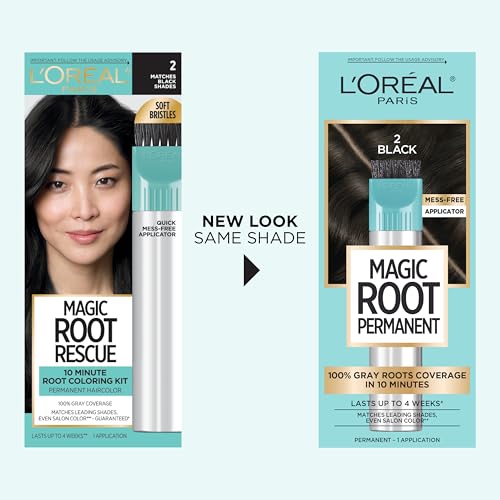 L'Oreal Paris Magic Root Rescue color gel ready to color gray roots.
