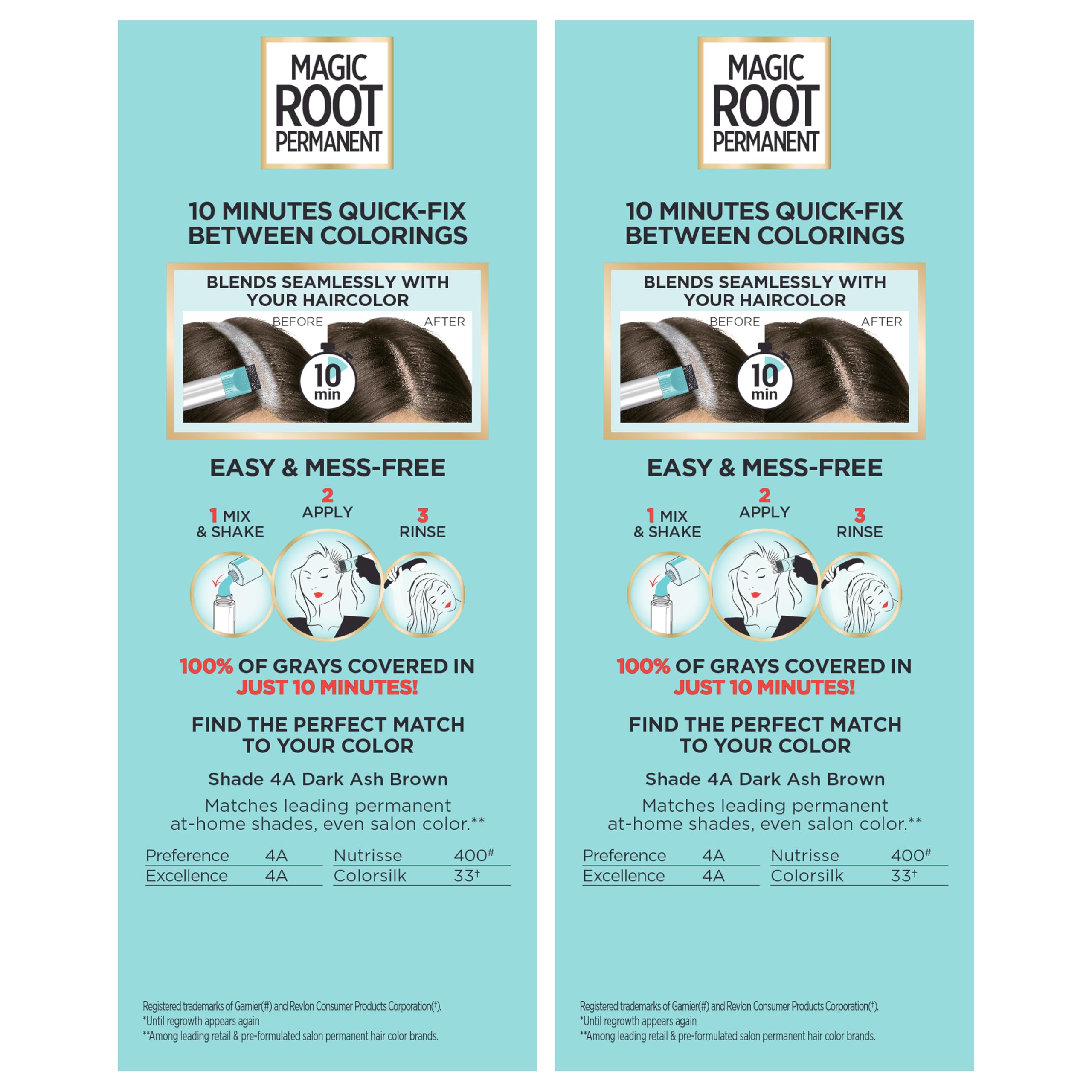 L'Oreal Paris Magic Root Rescue packaging variation shown in product images.