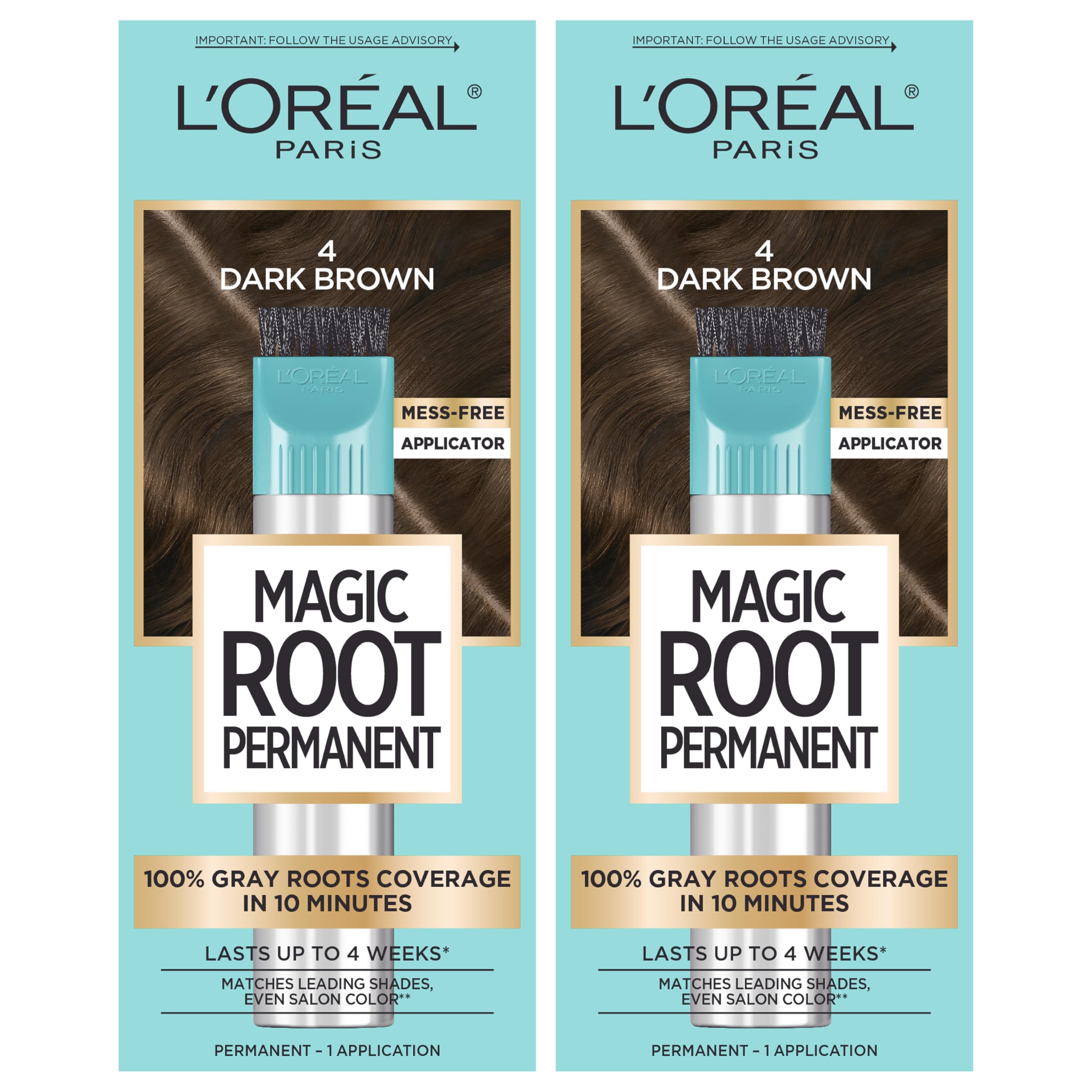 L'Oreal Paris Magic Root Rescue quick precision brush enables fast root touchups.