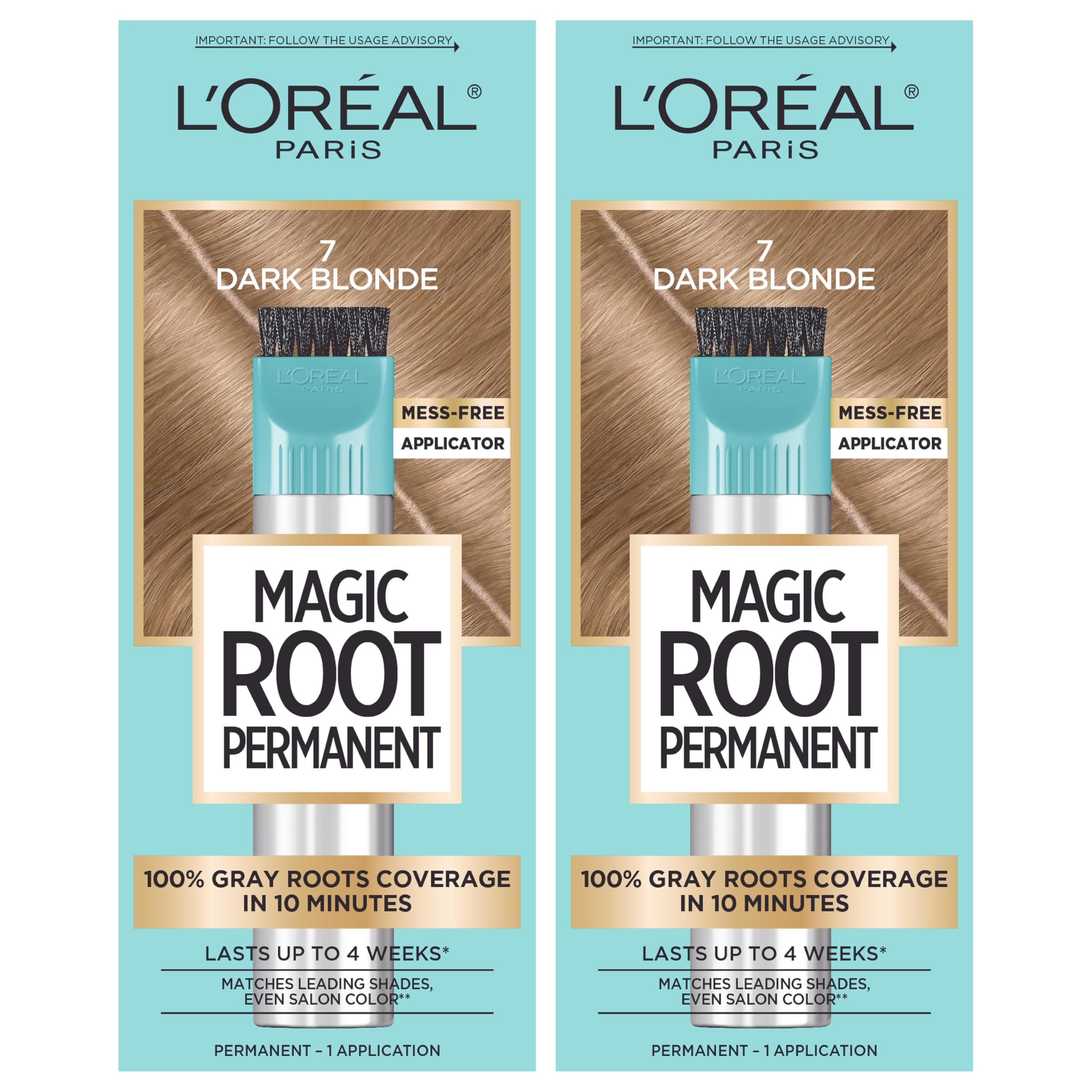 L’Oréal Paris Magic Root Rescue tube enables fast gray coverage between colorings.