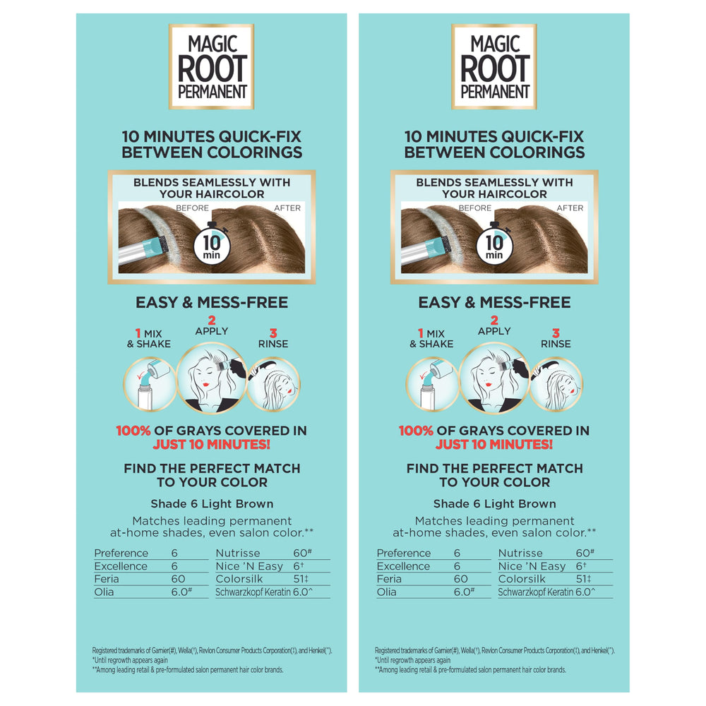 L’Oréal Paris Magic Root Rescue two-pack box with dual color tubes for multiple applications.