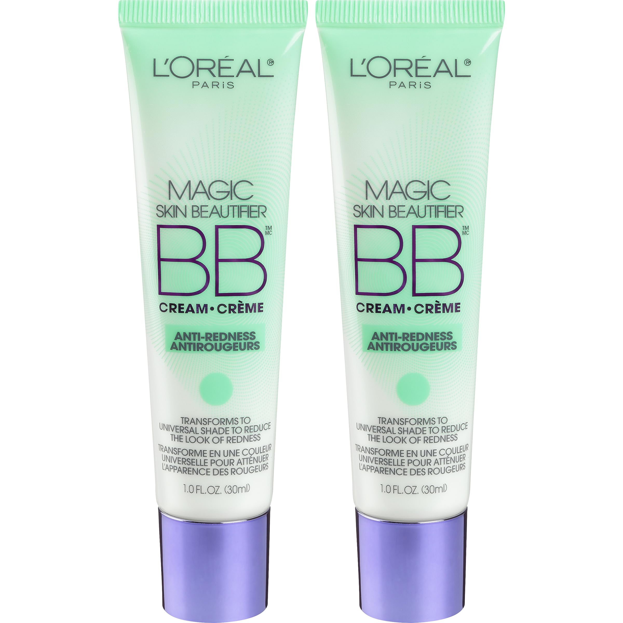 BB Cream antienrojecimiento de L’Oréal Paris en botella para tono uniforme.