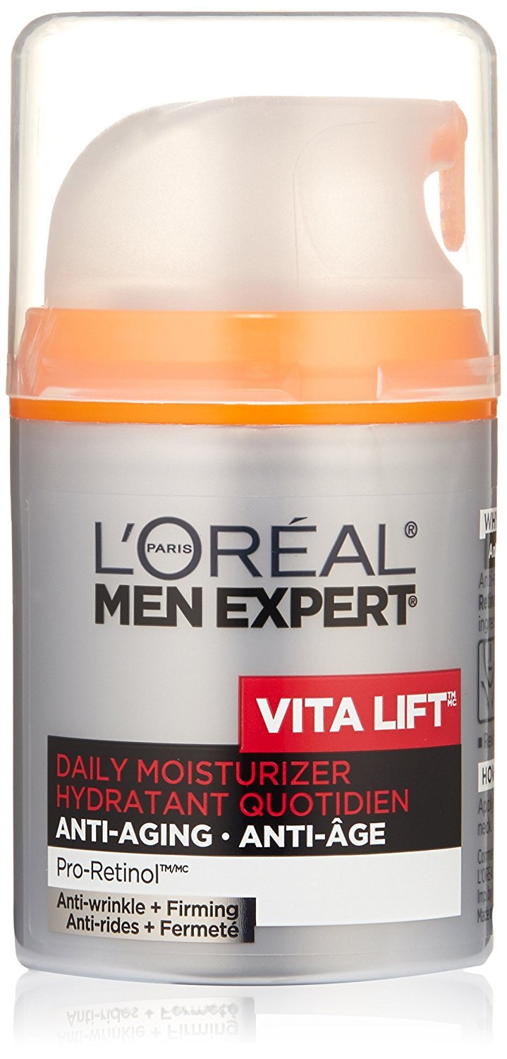 L'Oreal Paris Men Expert Vita Lift Crema Hidratante, tarro para piel más firme.