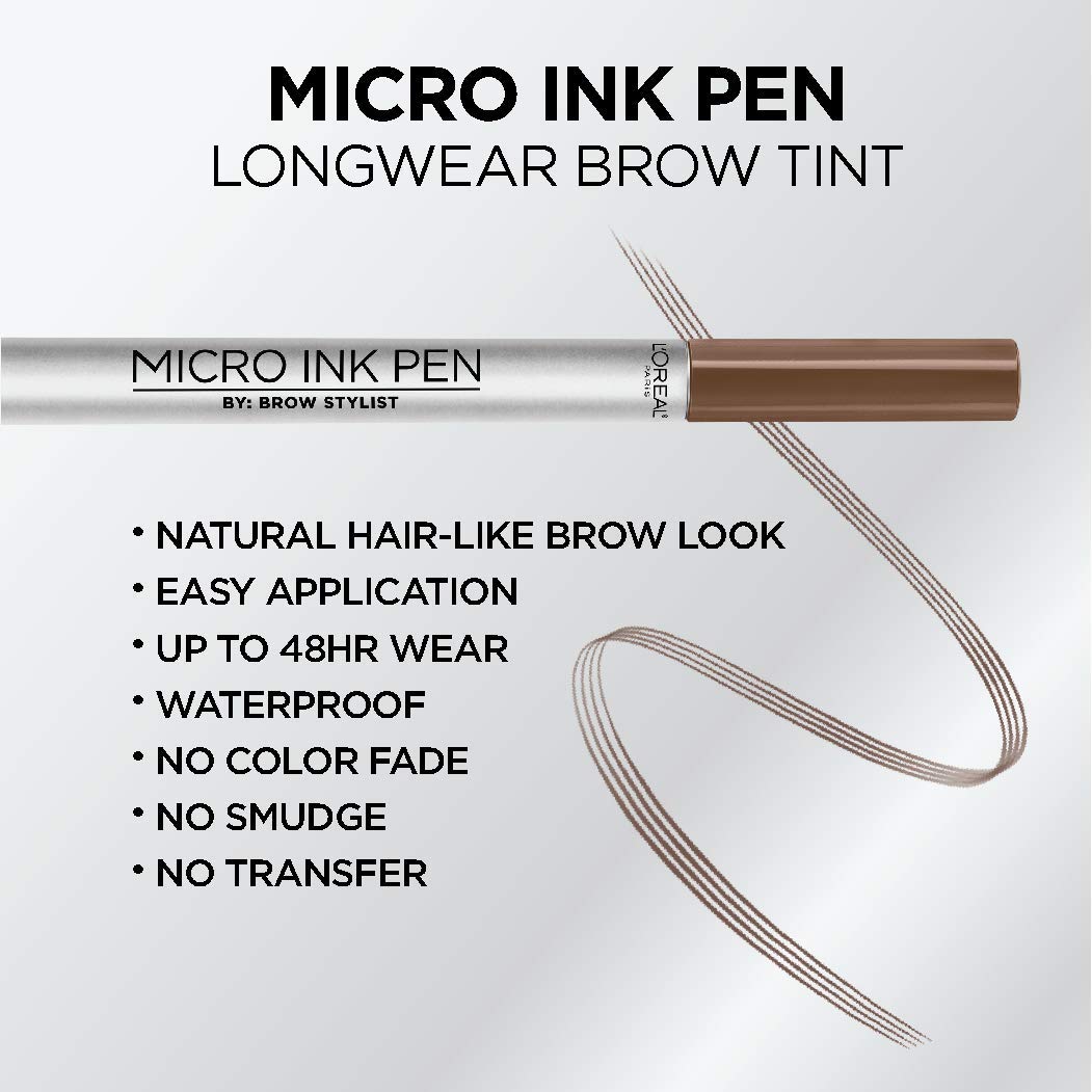 L’Oréal Paris Micro Ink Pen, delineado preciso de cejas para un look natural.