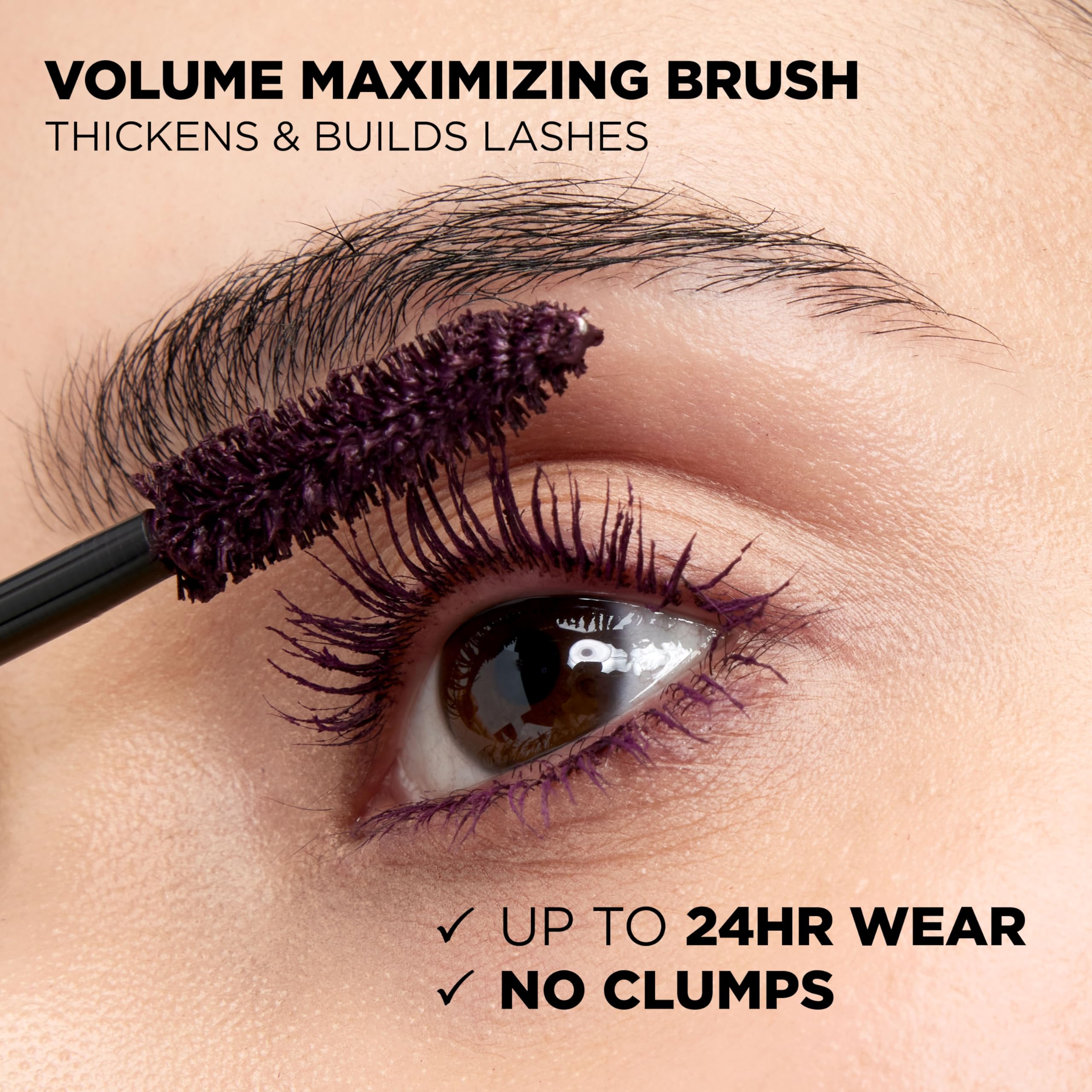 L'Oreal Paris Voluminous Mascara builds lashes up to 5x thickness