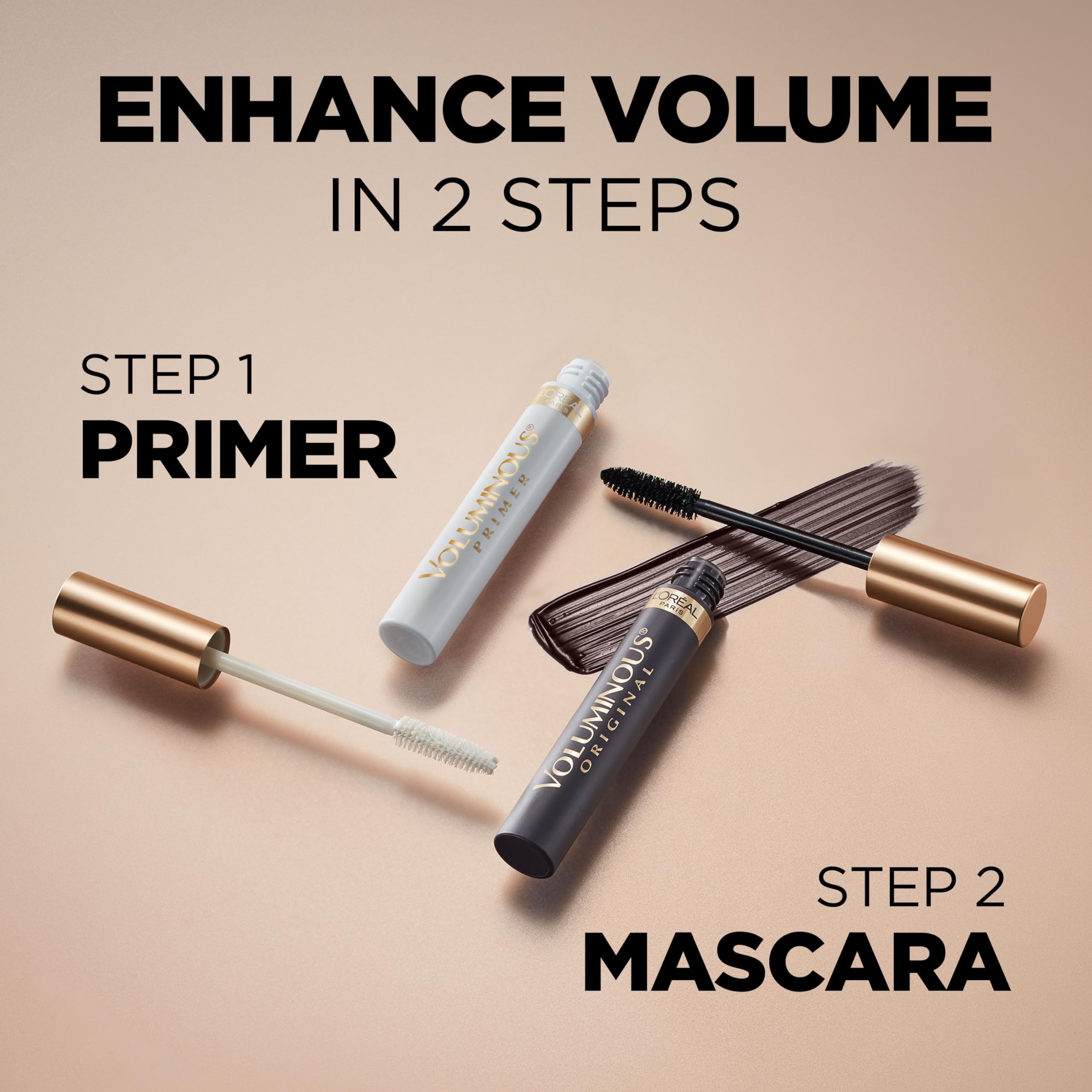 L’Oréal Paris Original Voluminous Mascara resiste a grumos y mantiene pestañas suaves.