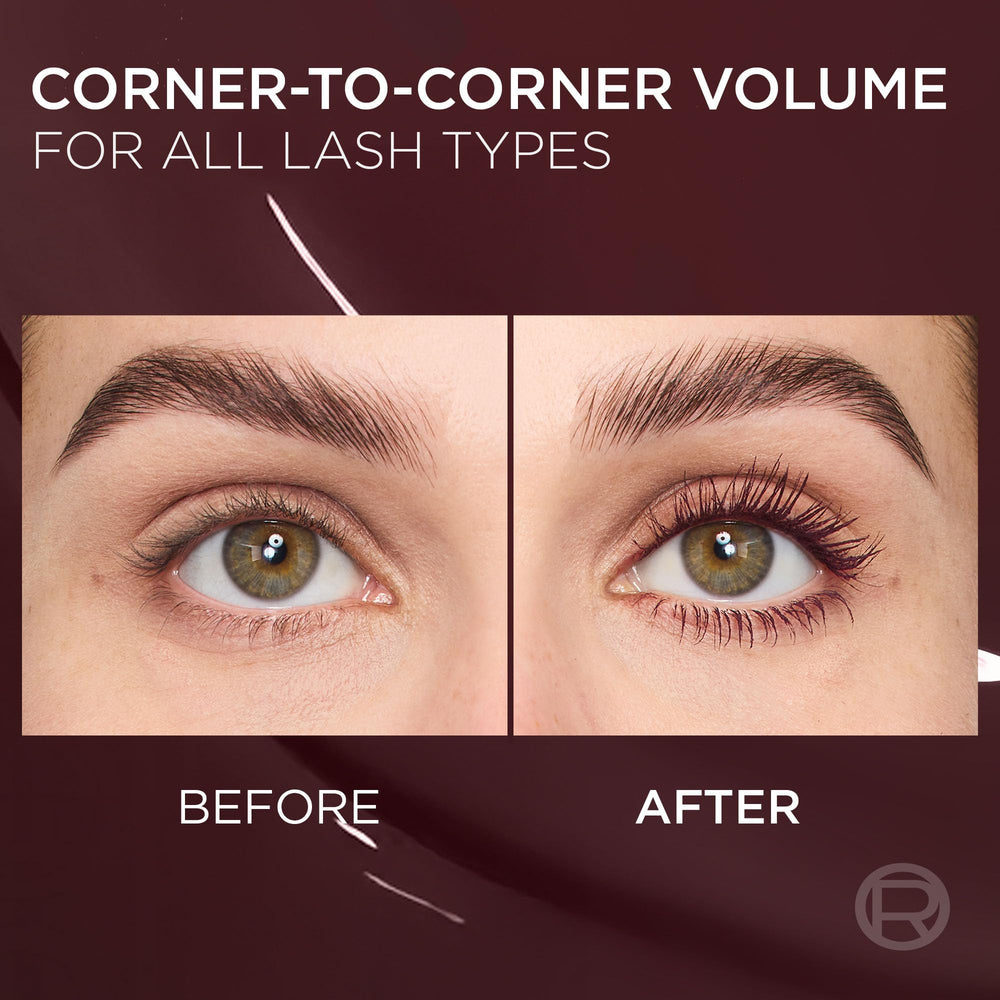 L’Oréal Paris Panorama Chromático Mascara tono Burgundy Cashmere realza el color de ojos.