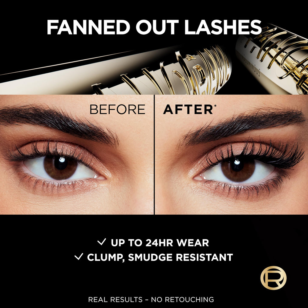 Con Panorama Mascara de L'Oreal Paris, aplicación uniforme desde interior hacia exterior.