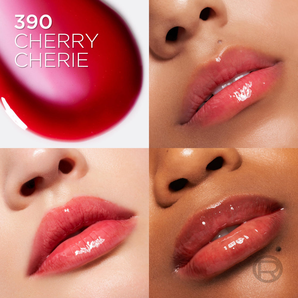 L'Oréal Paris Plump Ambition Lip Oil aplicador-cojín, masajes suaves para aplicación uniforme.