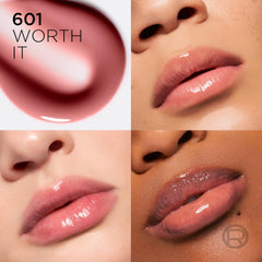 L'Oréal Paris Plump Ambition Lip Oil aplicador cojín masajeador para una aplicación suave.