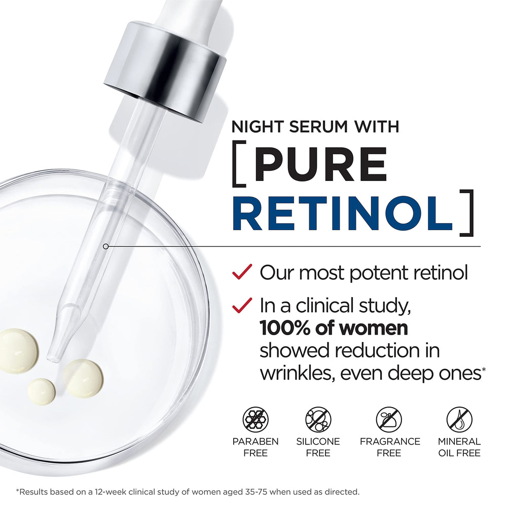 Revitalift night serum dropper enables precise nighttime retinol dosing