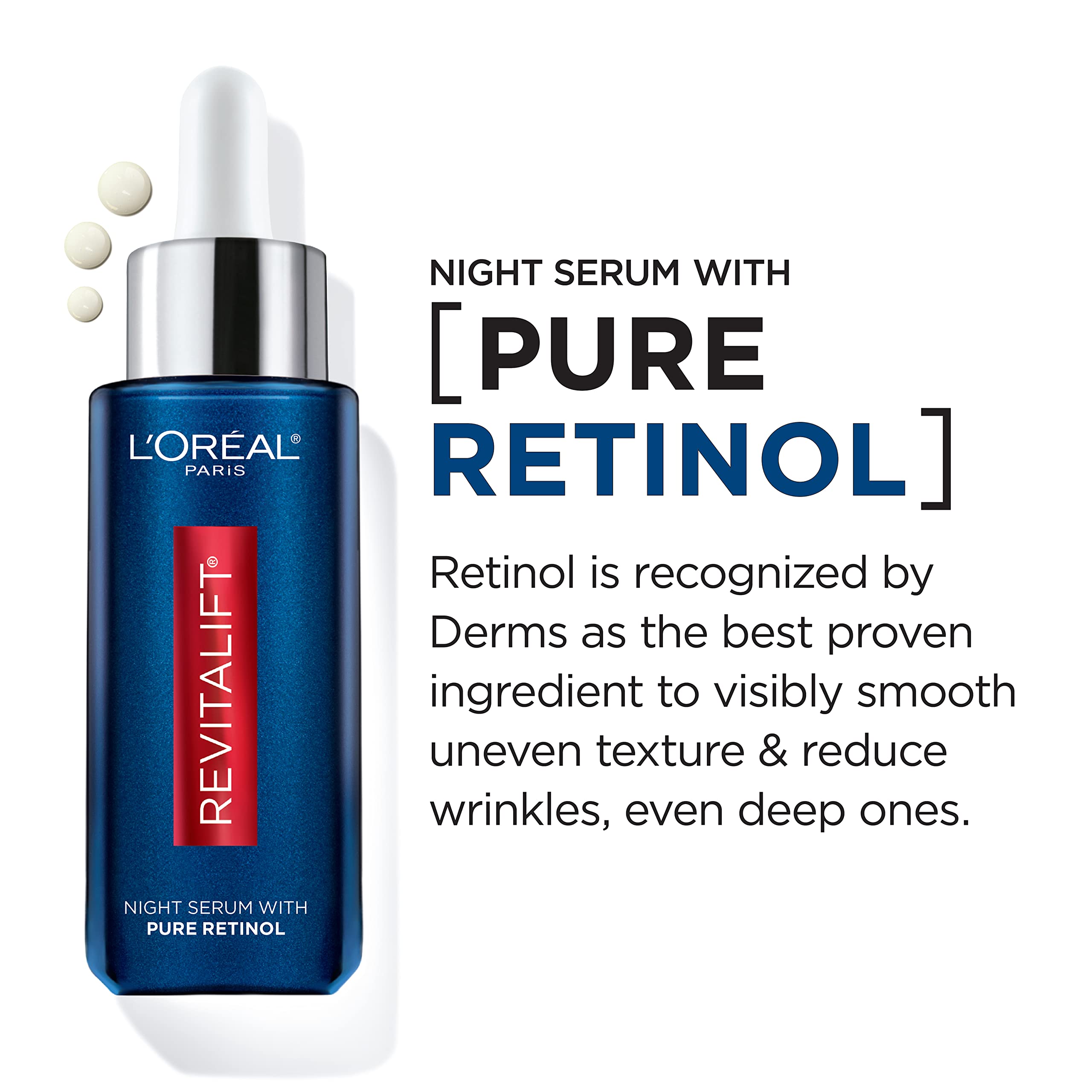Dermatologist-validated seal on Revitalift packaging