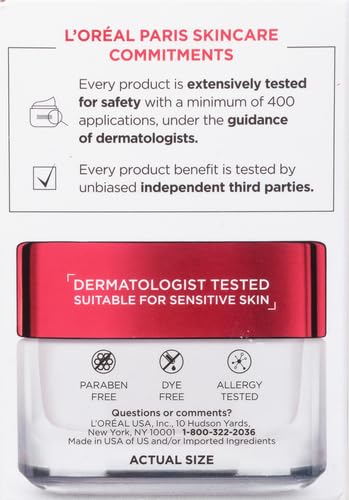 L'Oréal Paris Revitalift revisión dermatológica, apta para piel sensible.
