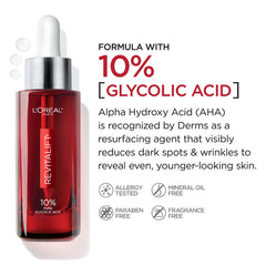 L'Oreal Paris Revitalift serum aplicación nocturna: rutina simple para rostro y cuello.