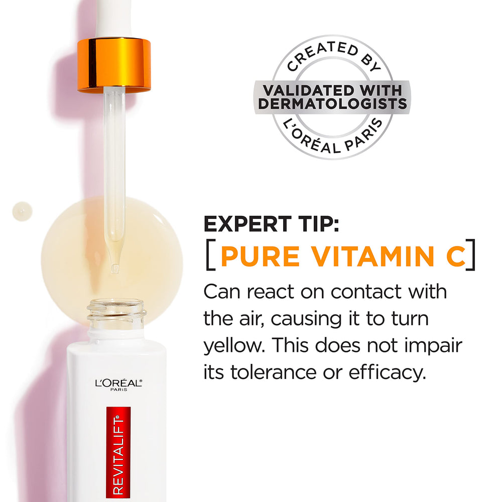 Skin texture appears smoother after applying Revitalift serum.