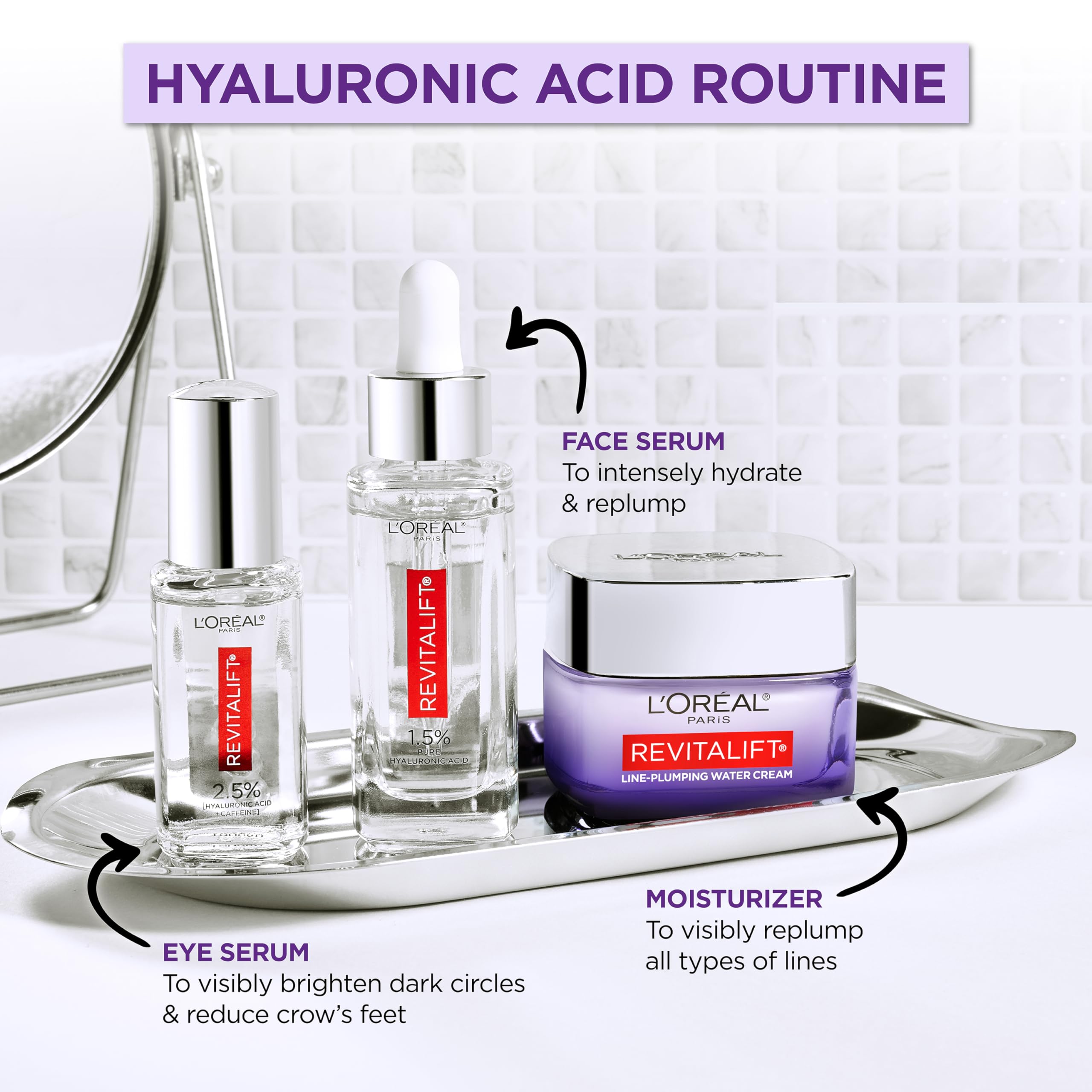 Rutina diaria con Revitalift para un brillo natural