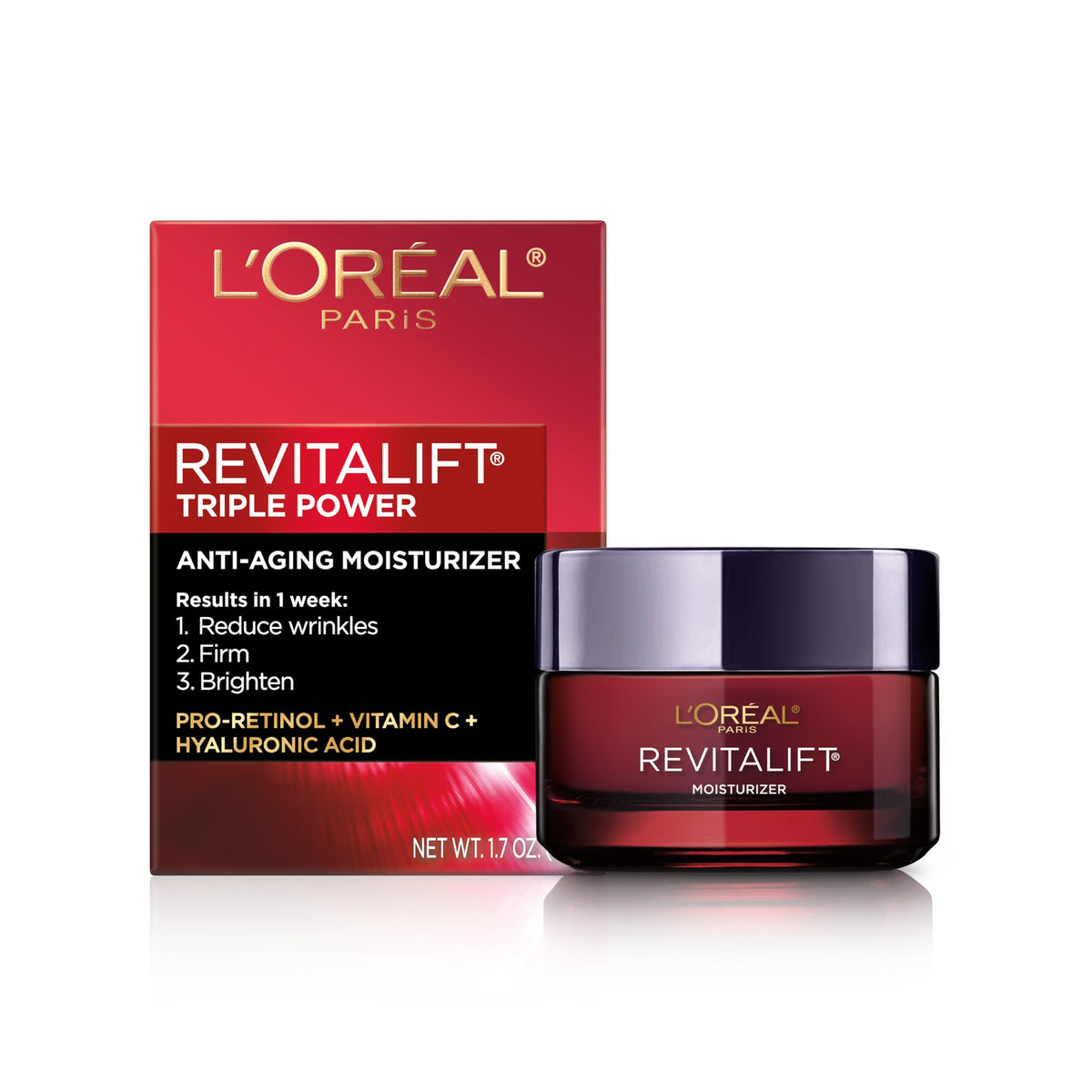 L'Oréal Paris Revitalift Triple Power crema día en botella; reduce arrugas y aporta hidratación diaria
