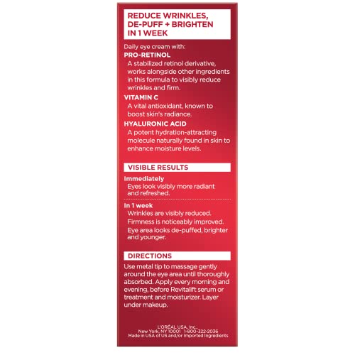 L'Oreal Paris Revitalift hyaluronic acid application on skin
