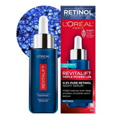 L'Oreal Paris Revitalift bottle highlights potent retinol for smoother skin overnight