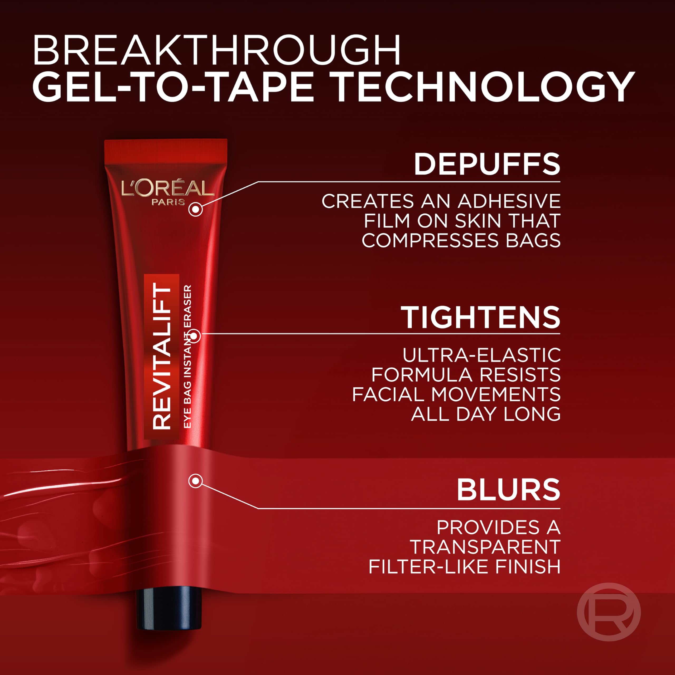 Close-up of the under-eye area during application with Revitalift