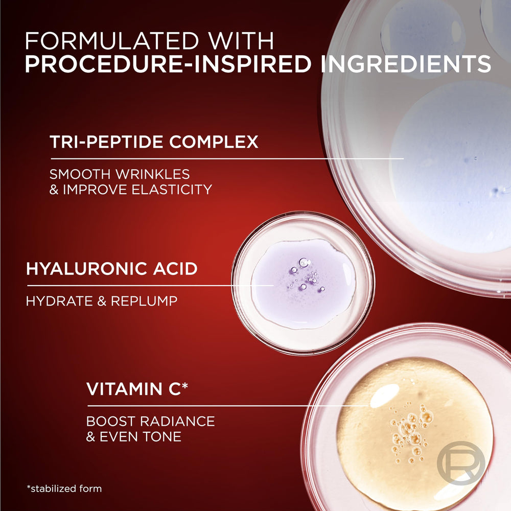 L'Oreal Paris Revitalift serum dropper for precise application.