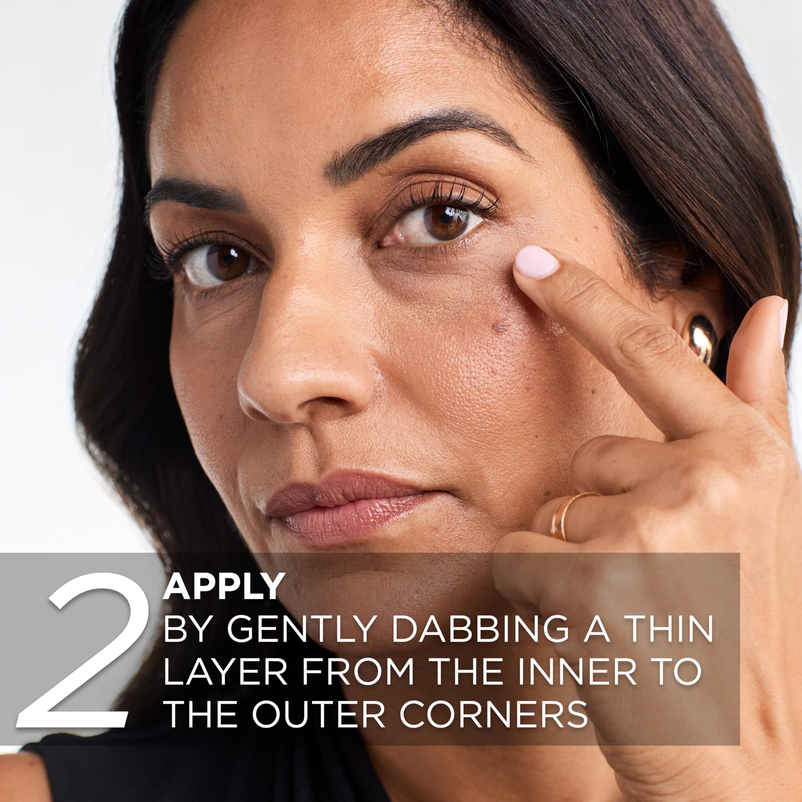 Lightweight texture close-up for Revitalift Triple Power eye care formula