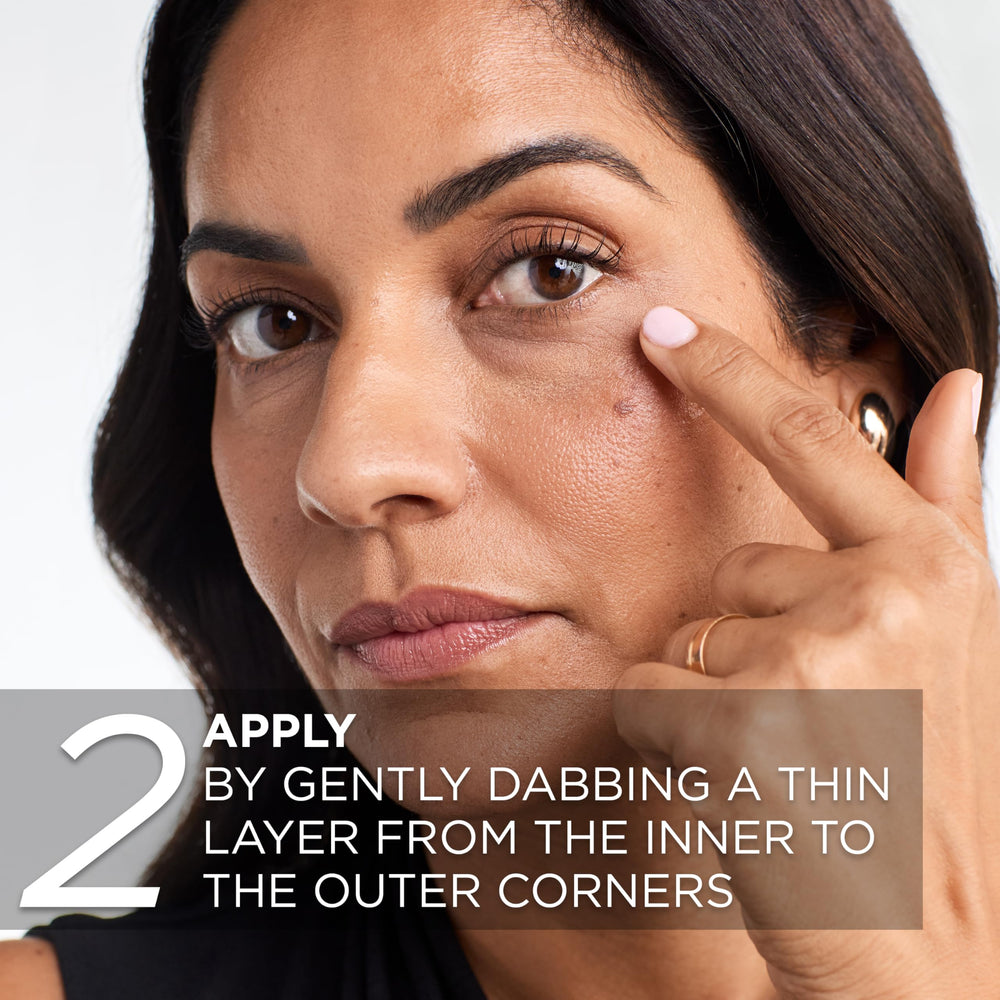 Lightweight texture close-up for Revitalift Triple Power eye care formula
