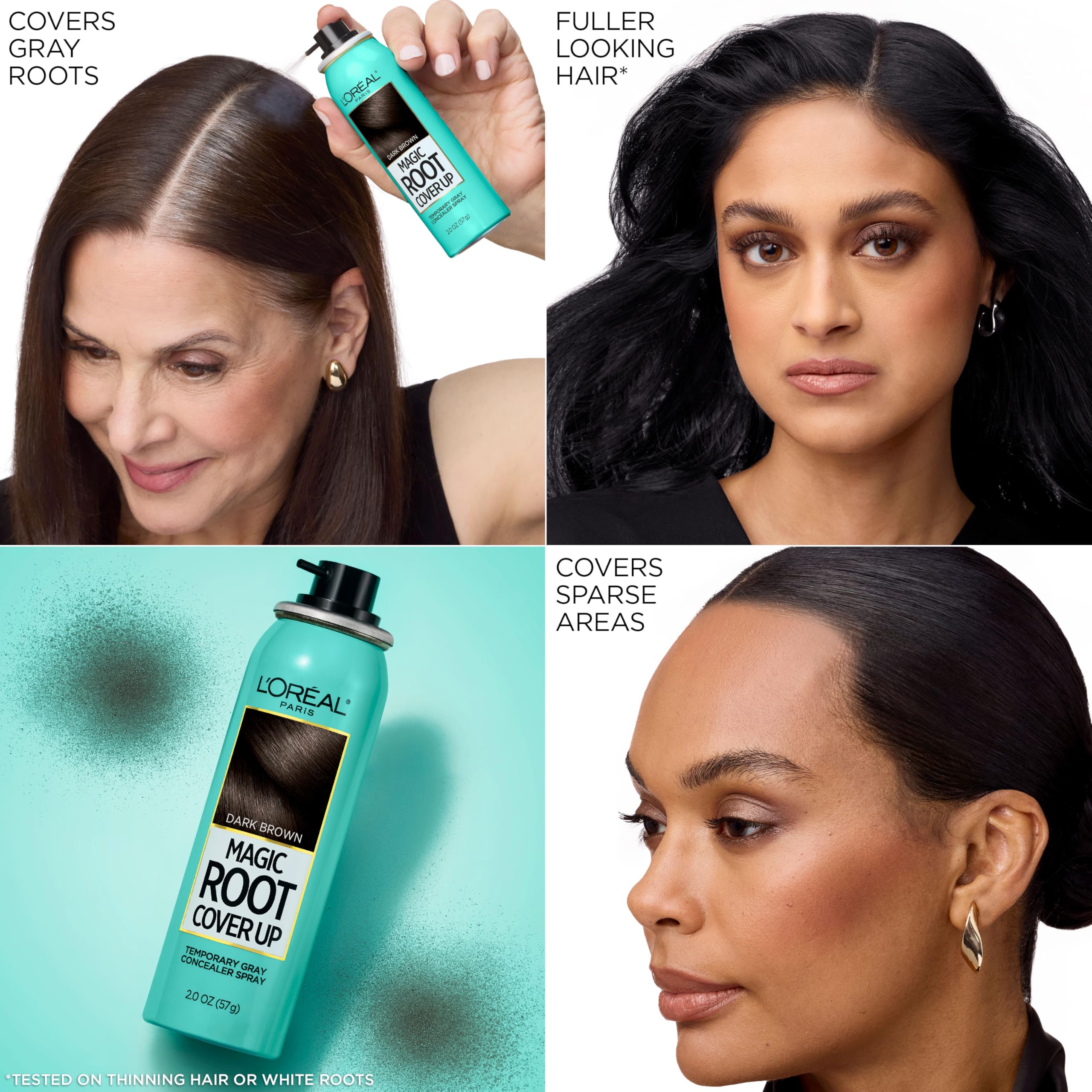 L'Oreal Paris Root Cover Up gray roots coverage for seamless between-color touch-ups.