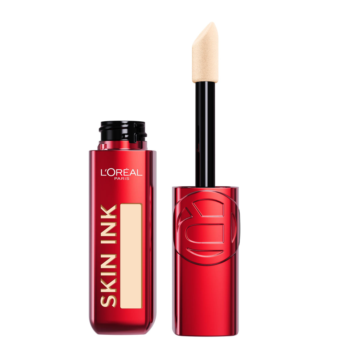 L'Oréal Paris Skin Ink, botella cerrada, tono 20 Fair Neutral para prueba de color.