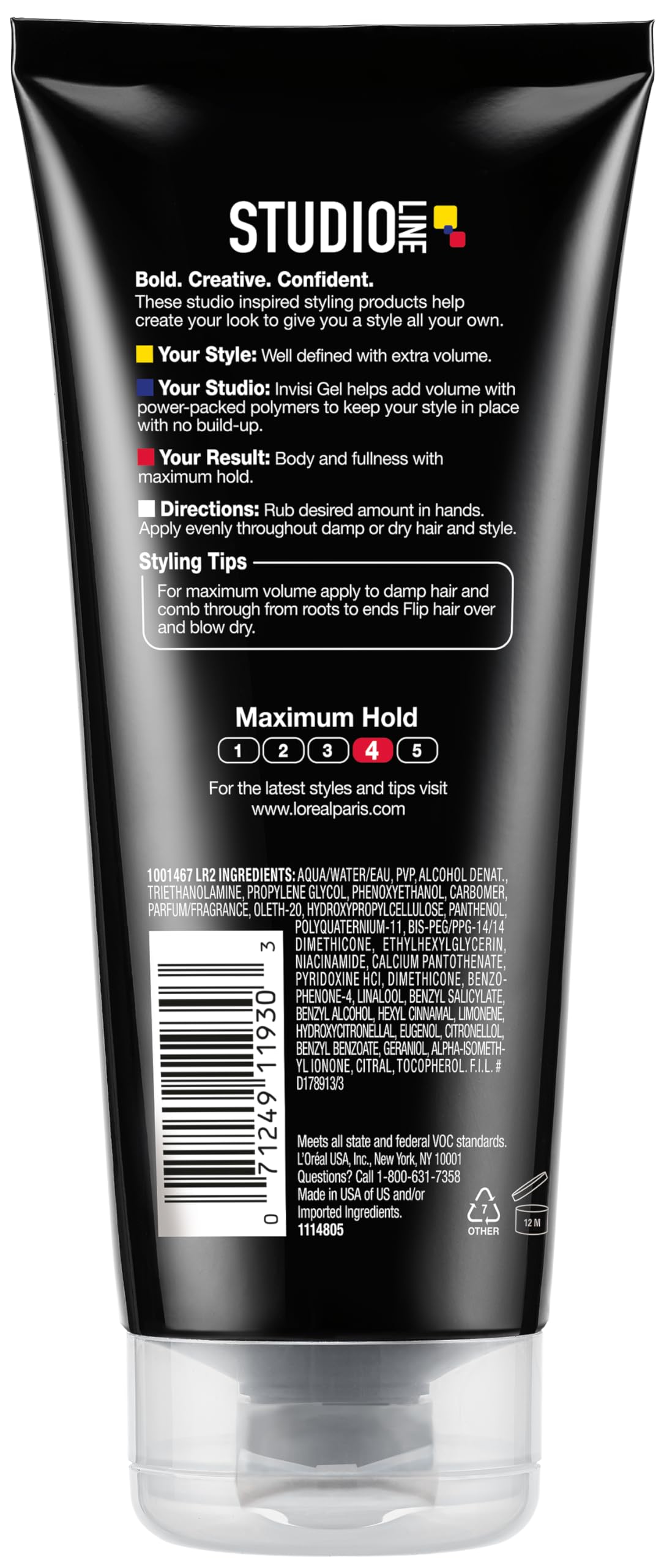 Stylish, controlled finish for men's hair using Invisi Gel without buildup.