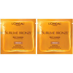 L'Oreal Paris Sublime Bronze toallitas autobronceadoras, empaque compacto para retoques rápidos