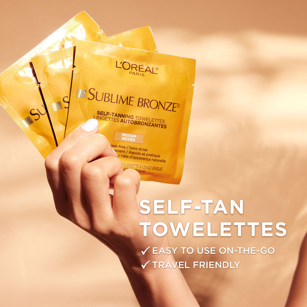 Toallita autobronceadora individual de L'Oreal Paris para aplicación rápida